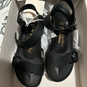 Birkenstock Black Ankle-Strap Sandals with Buckle